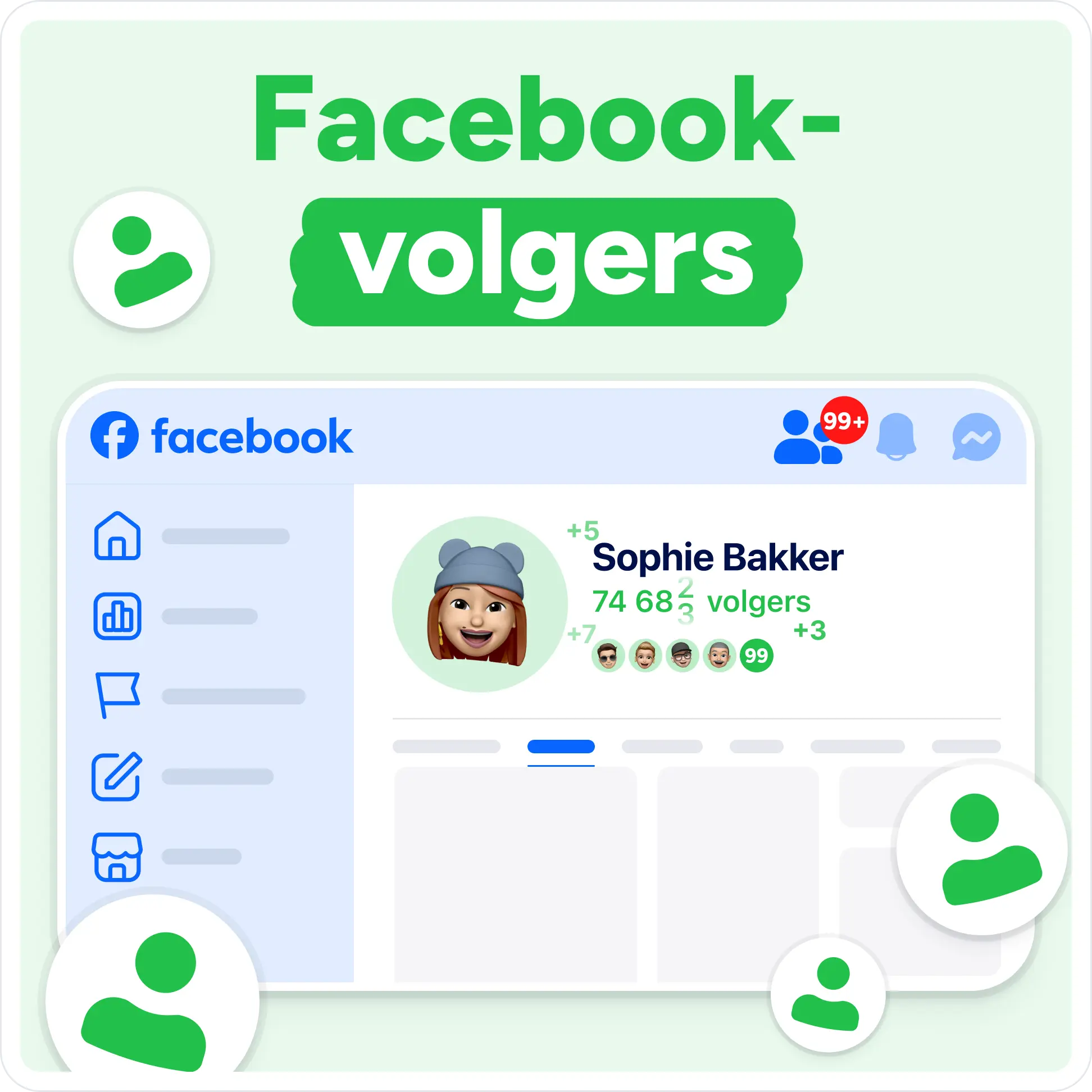Koop Facebook-volgers Mockup