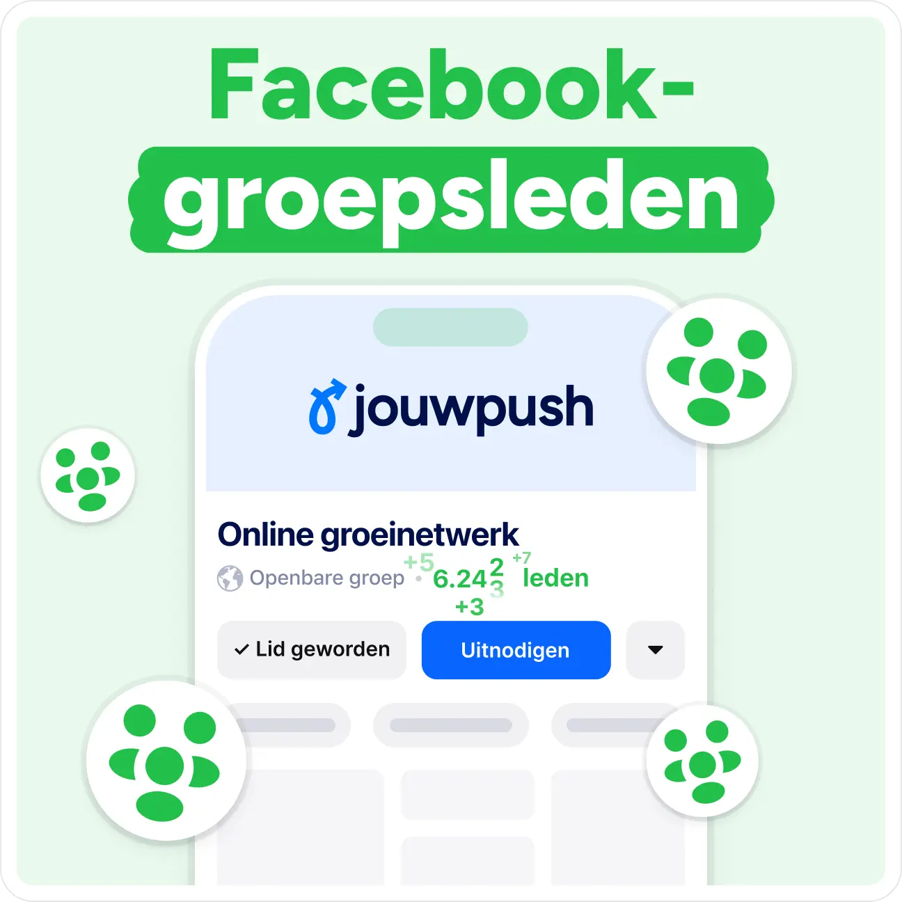 Koop Facebook-groepsleden Mockup