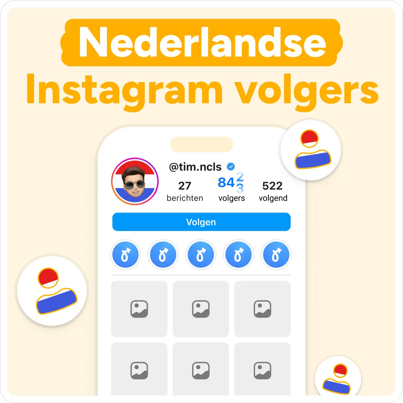 Koop Nederlandse Instagram-volgers Mockup