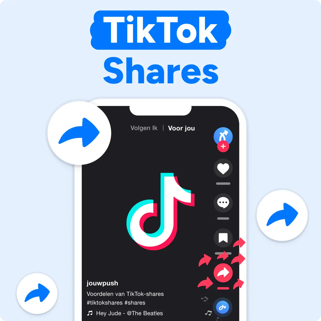TikTok Shares kopen Mockup