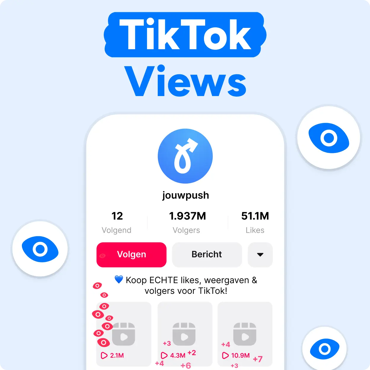 TikTok Views kopen Mockup