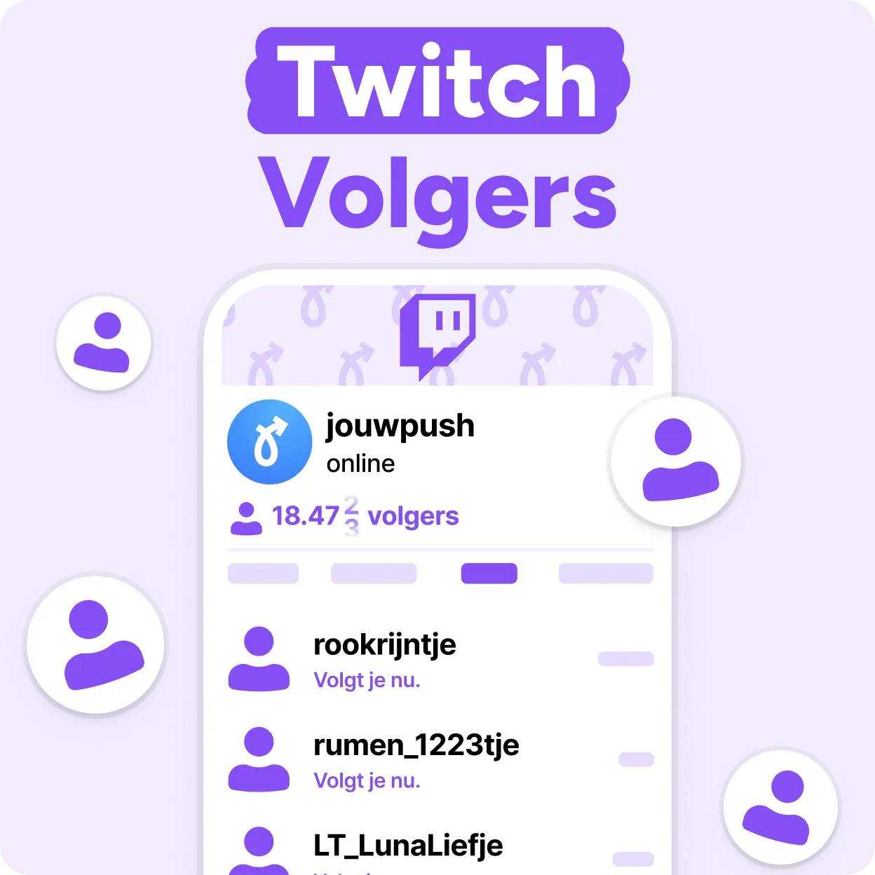Twitch Volgers kopen Mockup