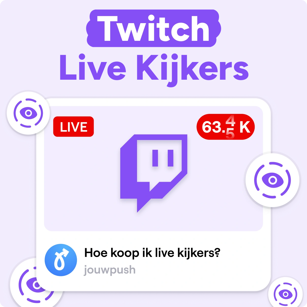 Twitch Live Kijkers kopen Mockup