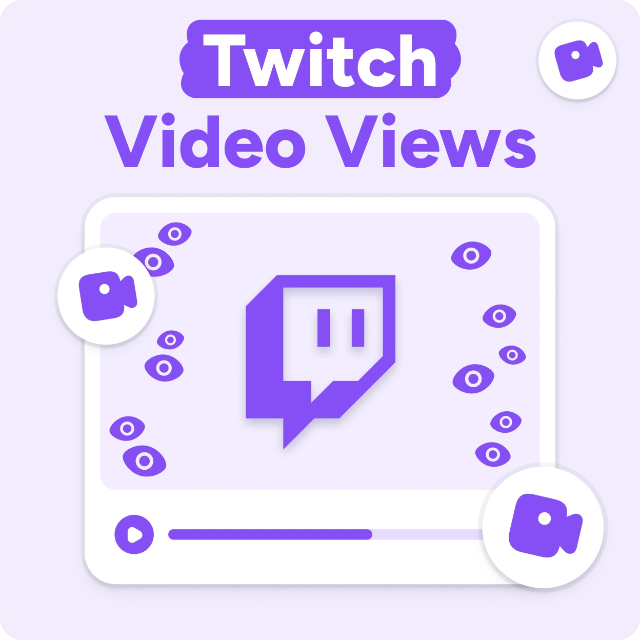 Twitch Video Views kopen Mockup