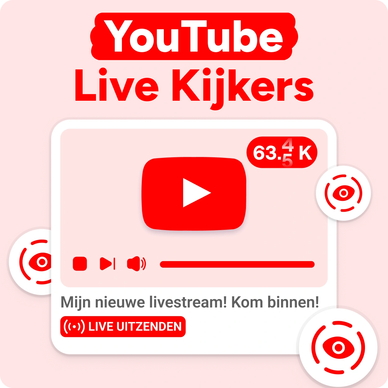 YouTube Live Kijkers kopen Mockup